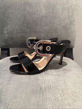 Manolo Blahnik Black Patent Leather Heels